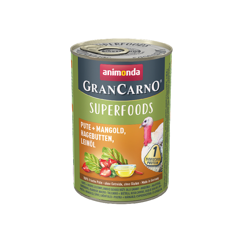 ANIMONDA GranCarno Superfoods Indyk, burak, owoce dzikiej róży, olej lniany 400g